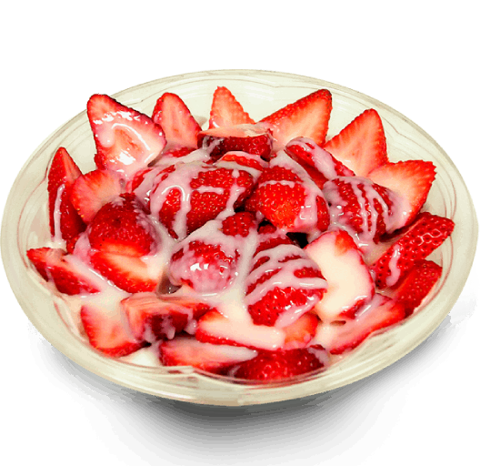 Strawberry with whipped