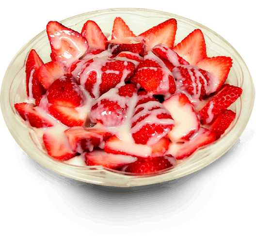 Strawberry with whipped